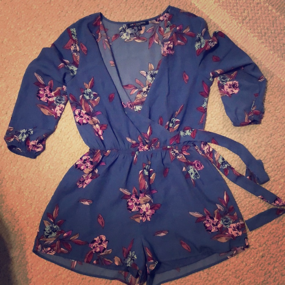 Three quarter sleeve romper